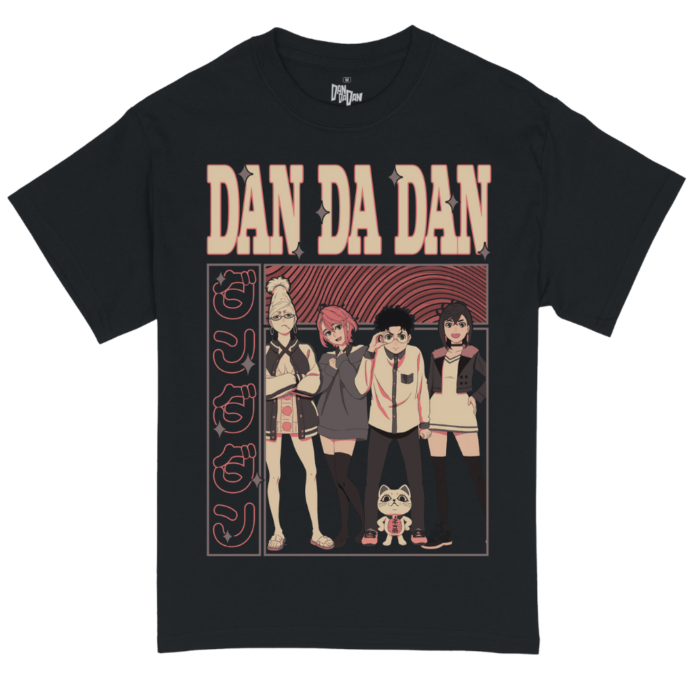 Dan Da Dan Character Group Kanji Panels T-Shirt