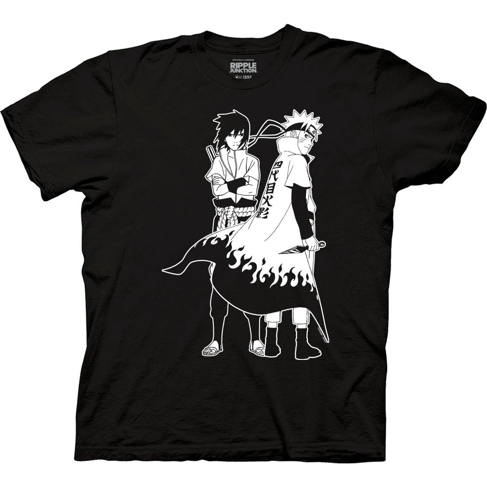 Naruto Shippuden Naruto and Sasuke Outline T-Shirt