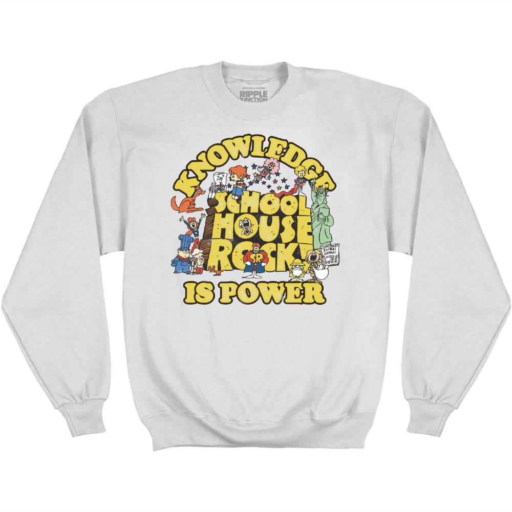 Schoolhouse Rock! Knowledge Is Power Logo With Characters Sweatshirt