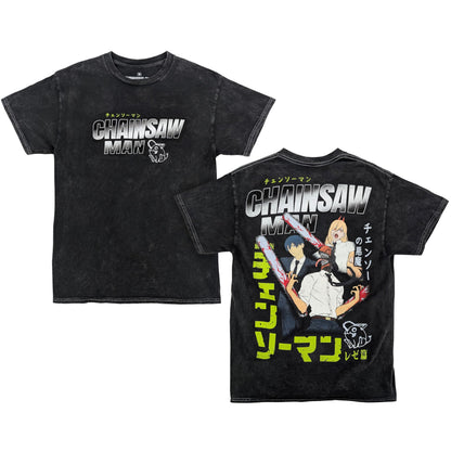 Chainsaw Man Manga-Zine Character Collage T-Shirt