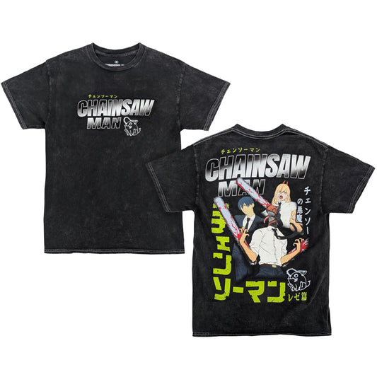 Chainsaw Man Manga-Zine Character Collage T-Shirt