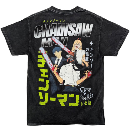 Chainsaw Man Manga-Zine Character Collage T-Shirt