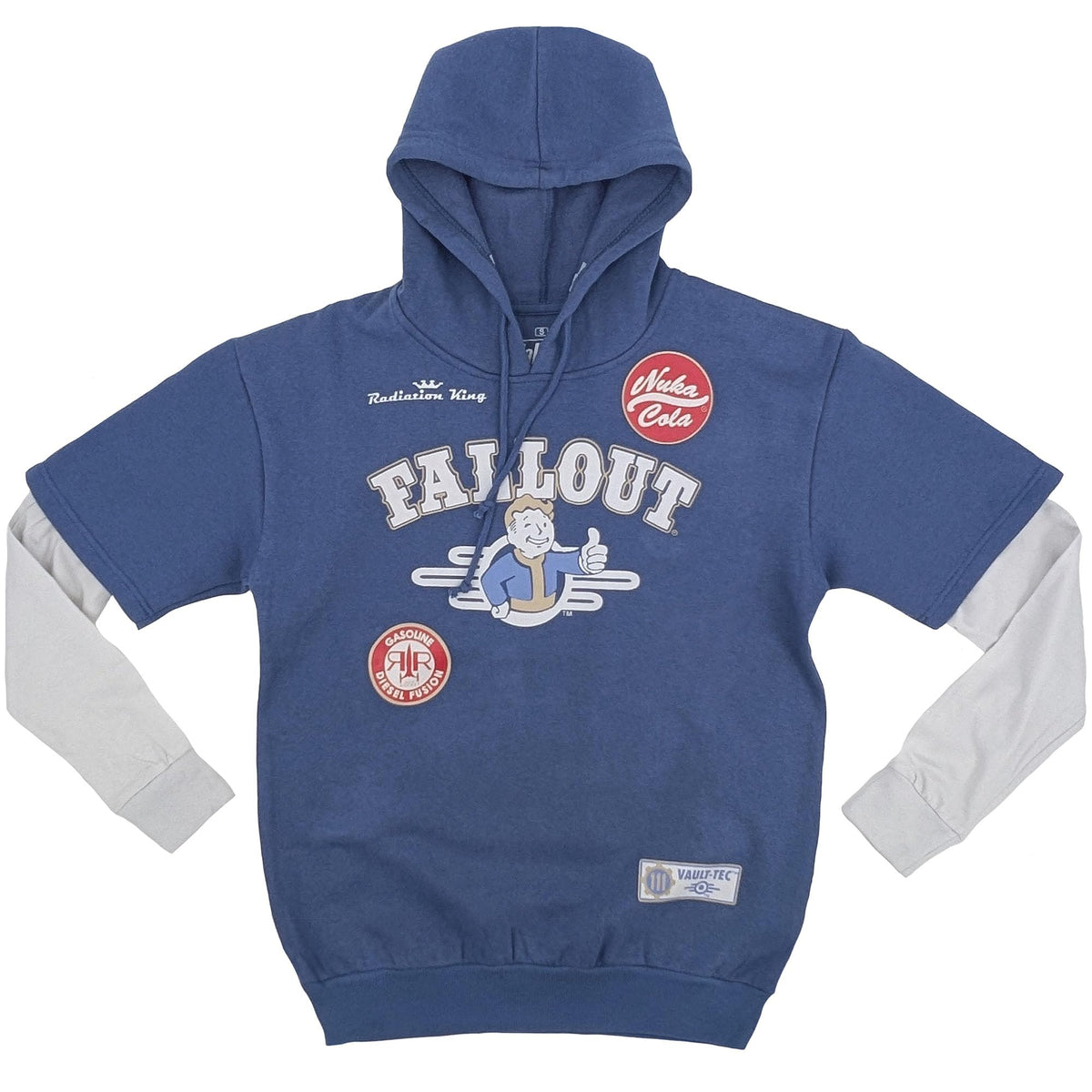 Fallout Baseball Vault Boy 111 Hoodie Long Sleeve Twofer