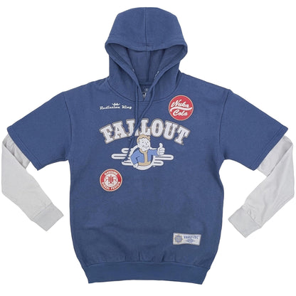 Fallout Baseball Vault Boy 111 Hoodie Long Sleeve Twofer