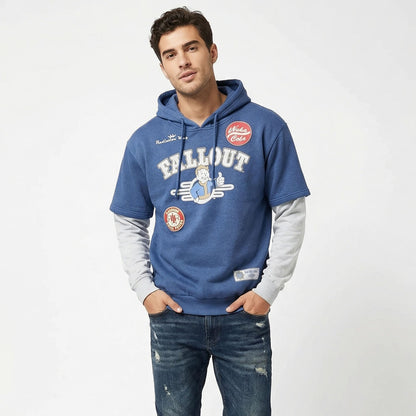 Fallout Baseball Vault Boy 111 Hoodie Long Sleeve Twofer