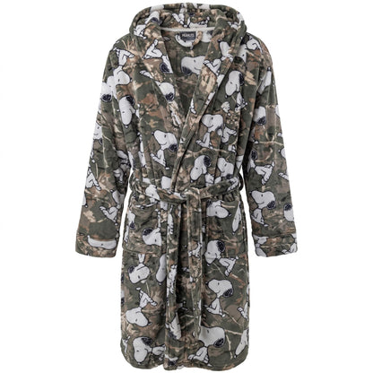 Peanuts Snoopy Camo Pattern Plush Robe
