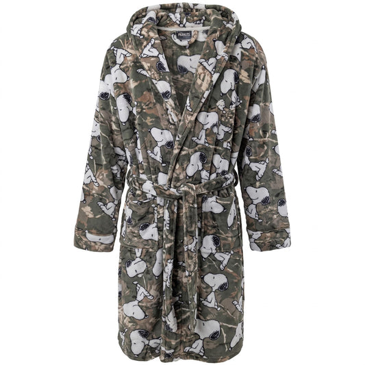 Peanuts Snoopy Camo Pattern Plush Robe