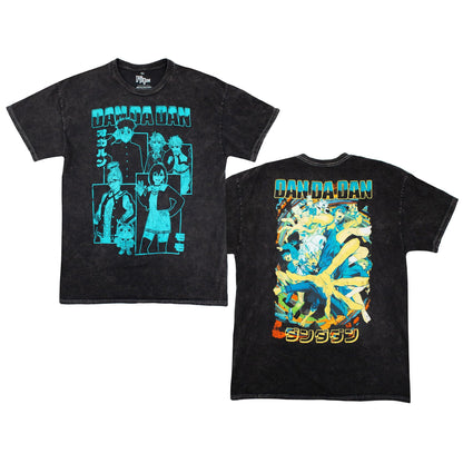 DanDaDan Character Blocks Blue Panels T-Shirt