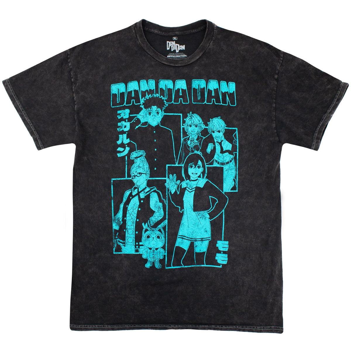 DanDaDan Character Blocks Blue Panels T-Shirt