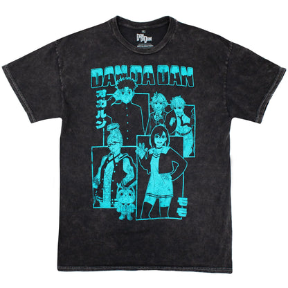 DanDaDan Character Blocks Blue Panels T-Shirt