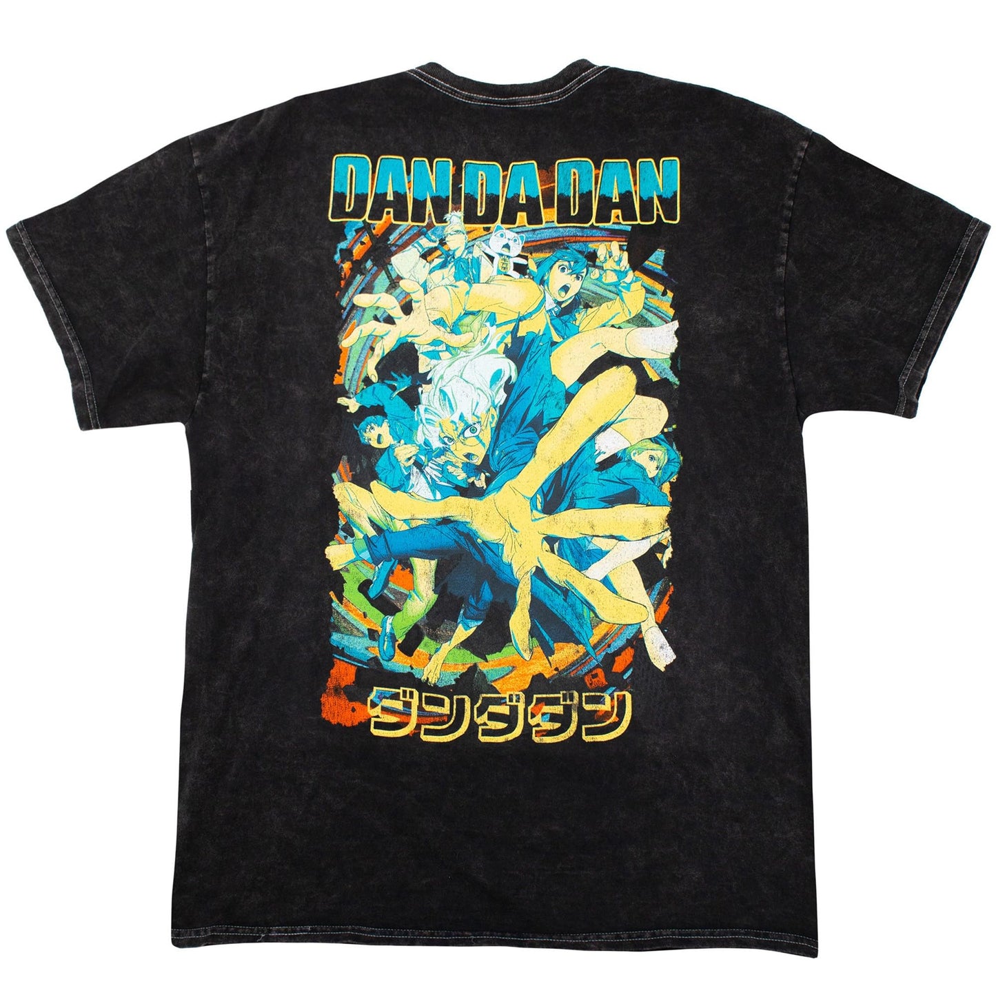 DanDaDan Character Blocks Blue Panels T-Shirt