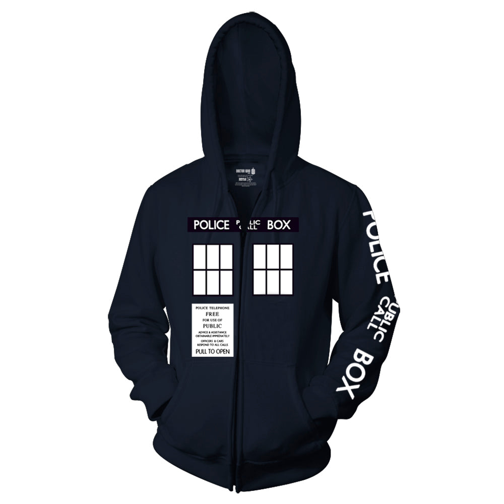 Doctor Who Complete Police Box Zip Hoodie