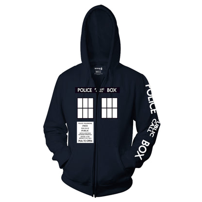 Doctor Who Complete Police Box Zip Hoodie