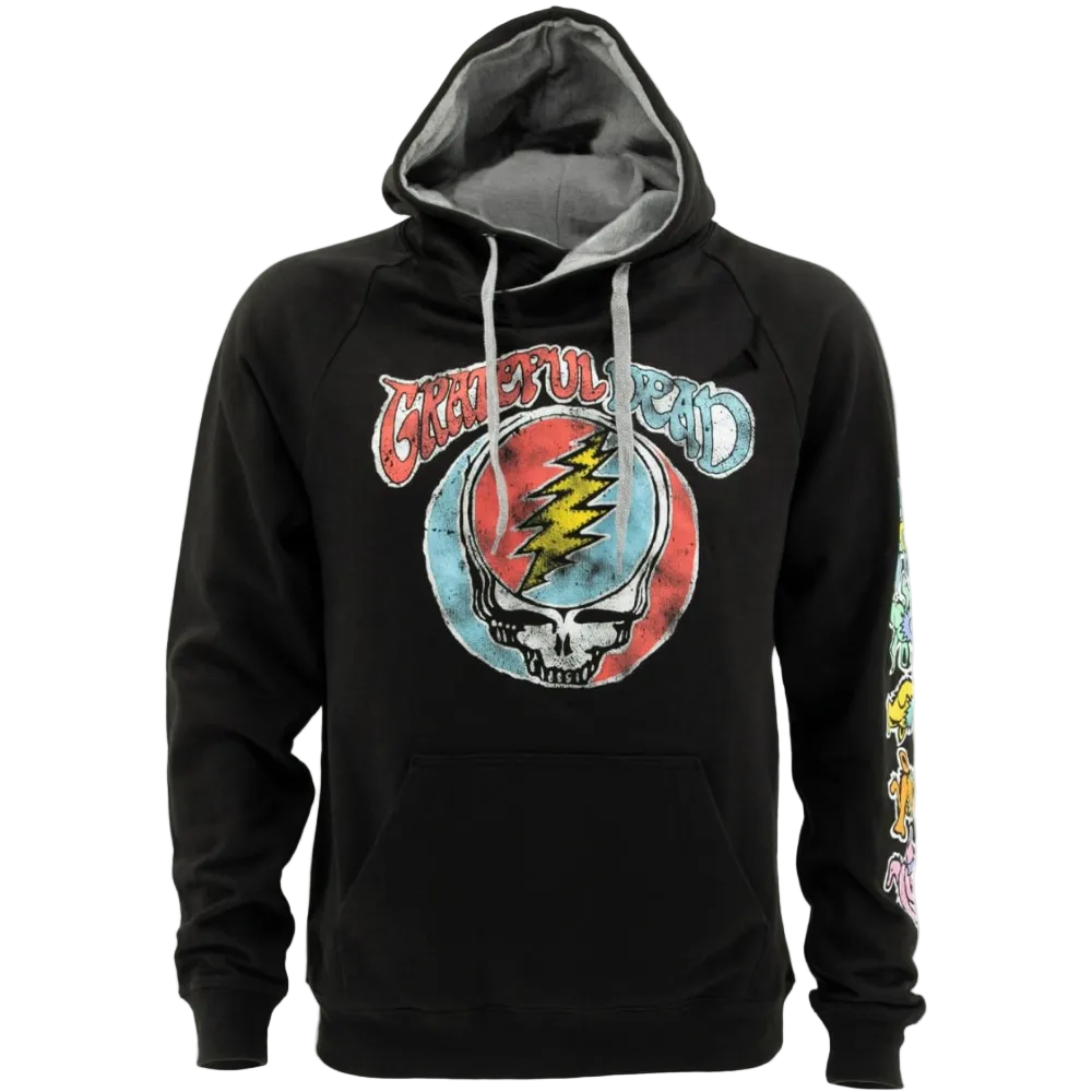 Grateful Dead Stealie & Dancing Bears Popover Hoodie