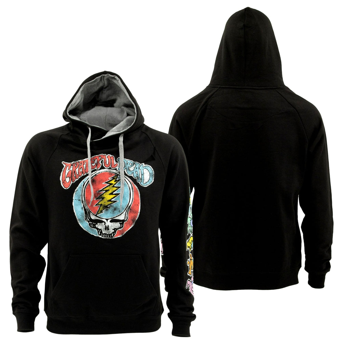 Grateful Dead Stealie & Dancing Bears Popover Hoodie