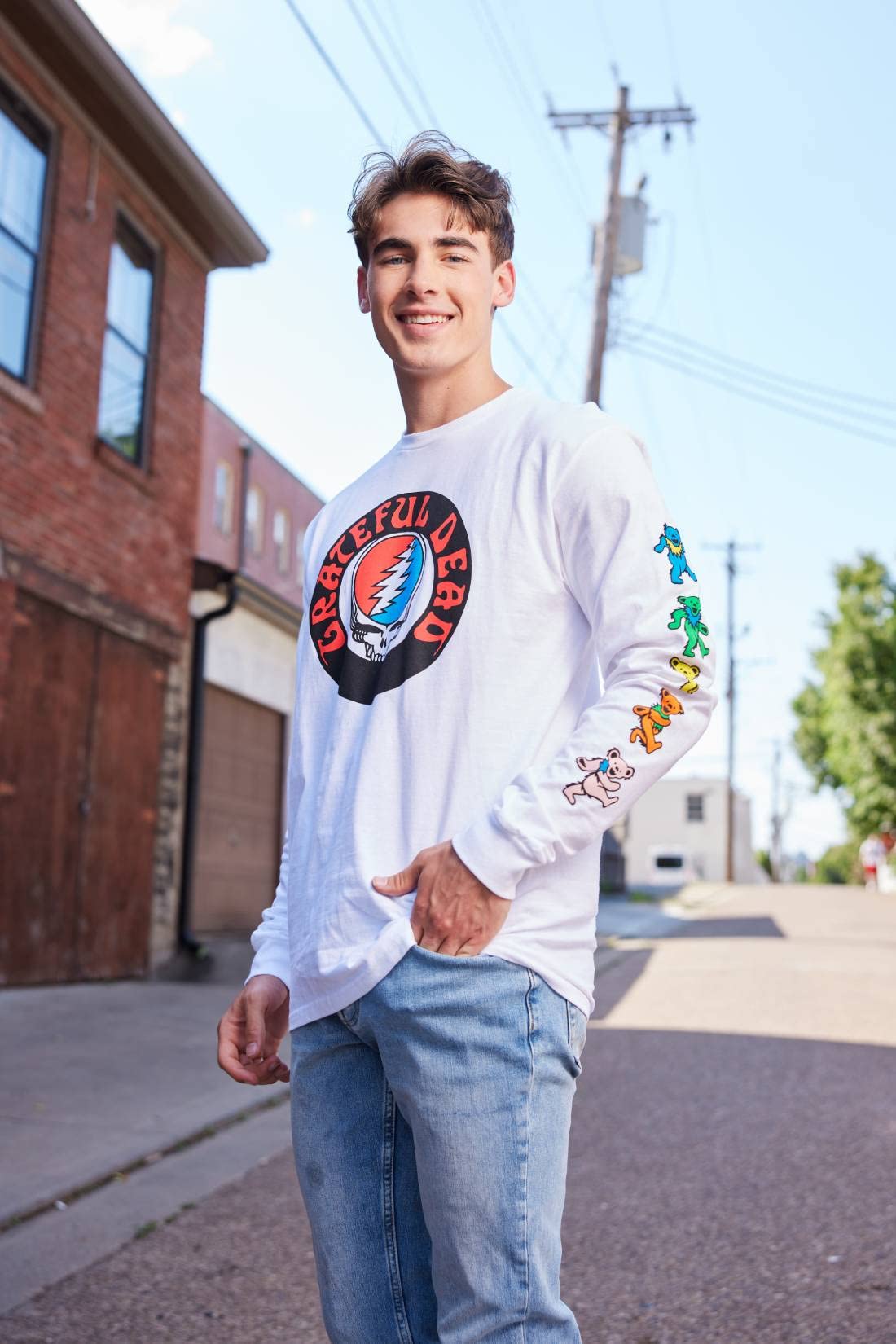 Grateful Dead Stealie & Dancing Bears Long Sleeve T-Shirt