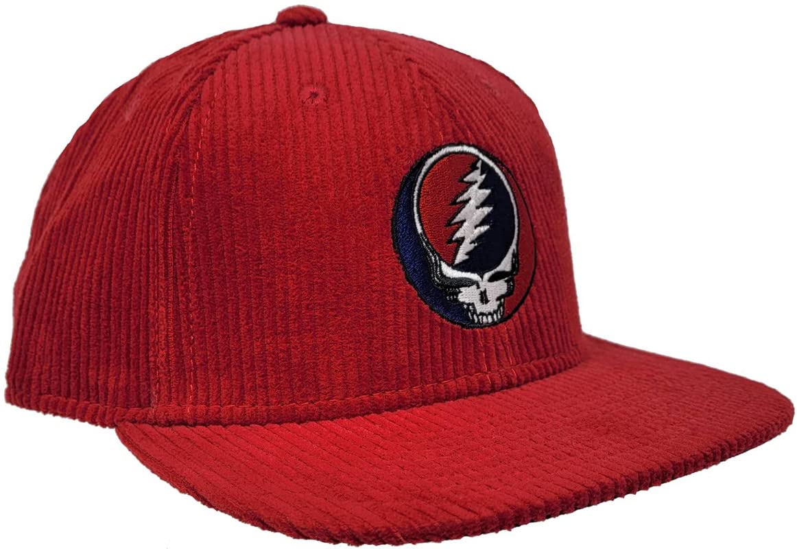 Grateful Dead Embroidered Stealie Corduroy Snapback Hat