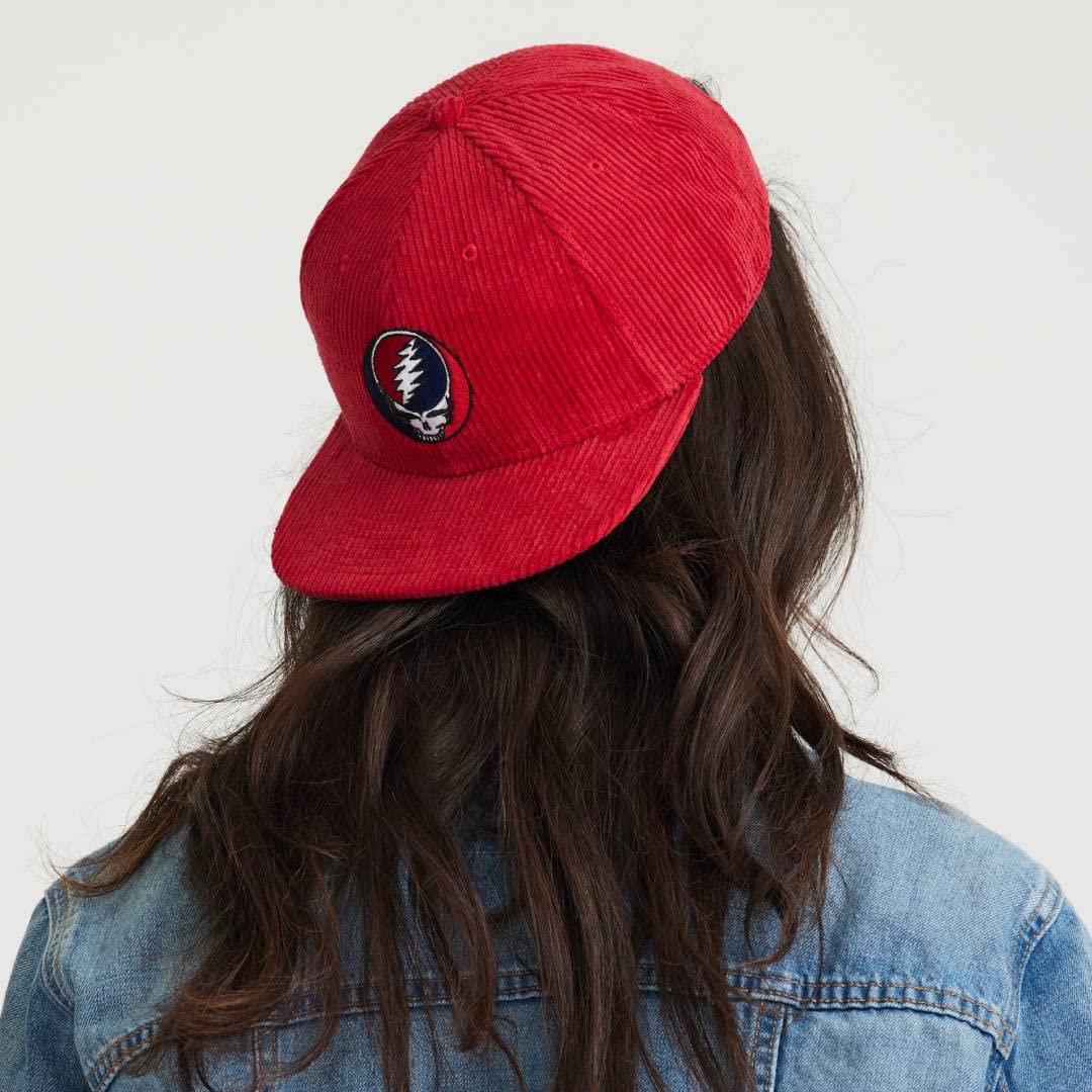 Grateful Dead Embroidered Stealie Corduroy Snapback Hat