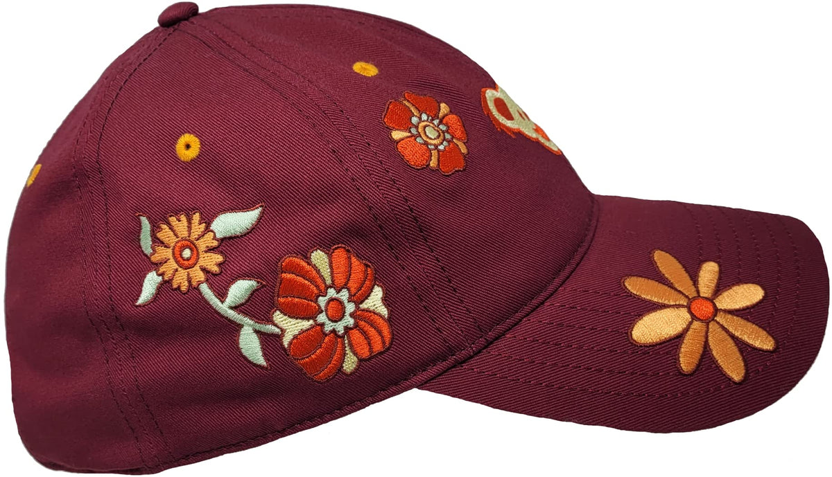 Grateful Dead Embroidered Icons & Flowers Dad Hat