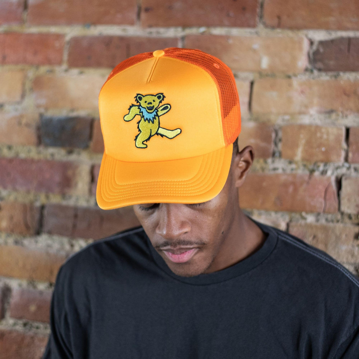 Grateful Dead Embroidered Dancing Bear Trucker Hat