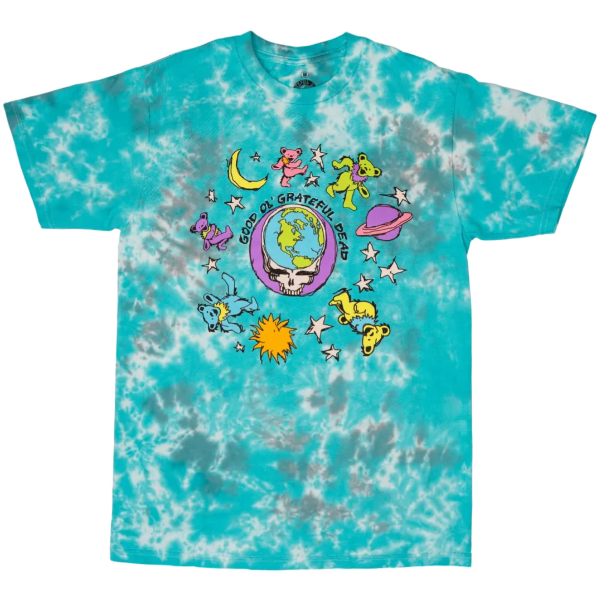 Grateful Dead Cosmic Stealie Bears Planets & Stars Tie-Dye T-Shirt