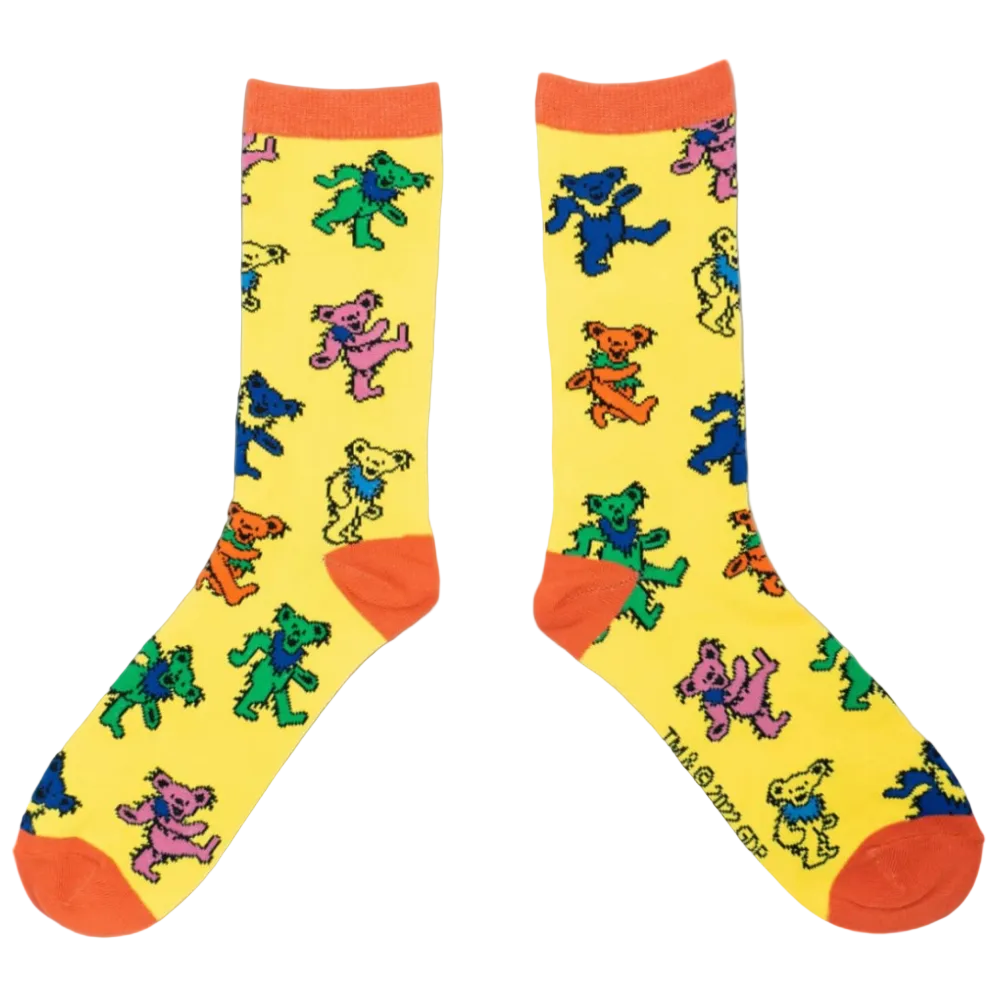 Grateful Dead Dancing Bears Crew Socks