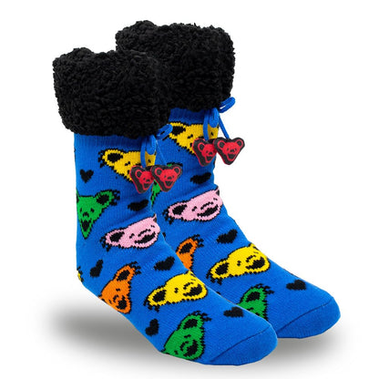 Grateful Dead Dancing Bears Sherpa Slipper Crew Socks