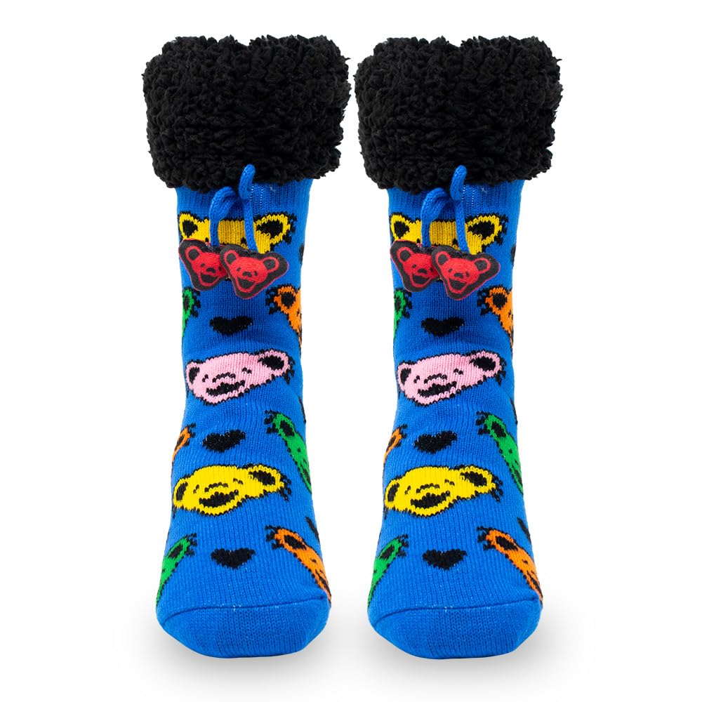 Grateful Dead Dancing Bears Sherpa Slipper Crew Socks