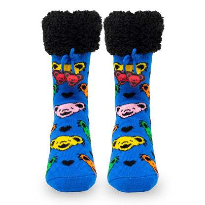Grateful Dead Dancing Bears Sherpa Slipper Crew Socks
