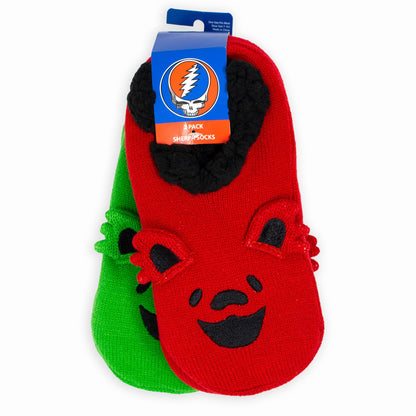 Grateful Dead Dancing Bears 2-Pack Sherpa Slipper Ankle Socks