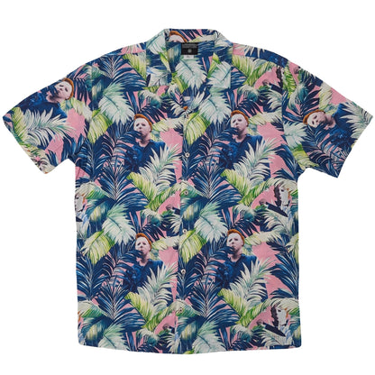 Halloween Tropical Michael Myers Camp Collar Button Up