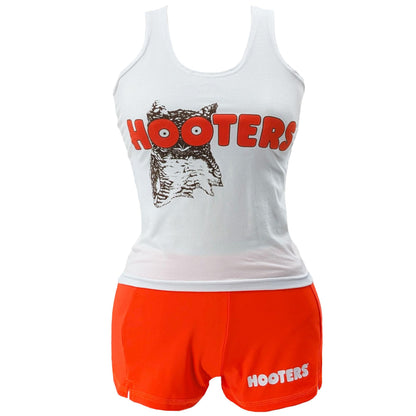 Hooters Girl Waitress Costume Tank Top and Shorts Set