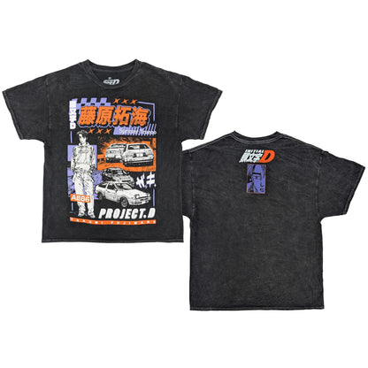 Initial D Manga-Zine Takumi & Car T-Shirt