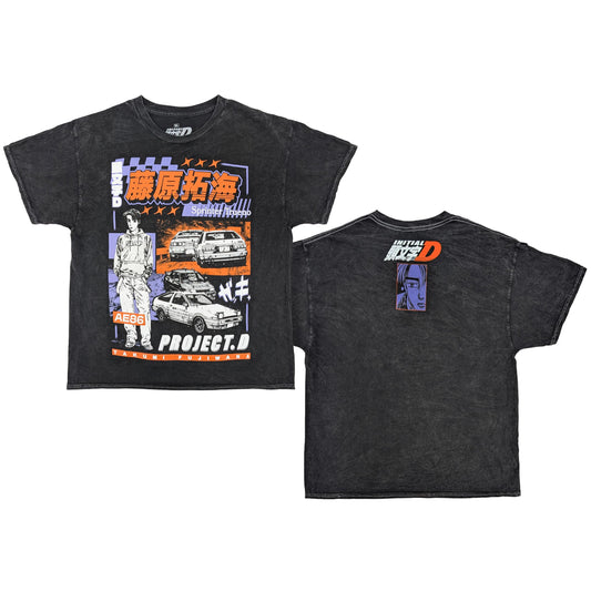 Initial D Manga-Zine Takumi & Car T-Shirt