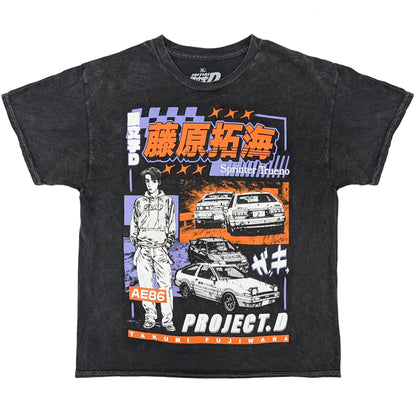 Initial D Manga-Zine Takumi & Car T-Shirt