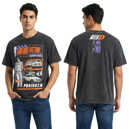 Initial D Manga-Zine Takumi & Car T-Shirt