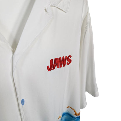 Jaws Movie Poster Camp Collar Button Up