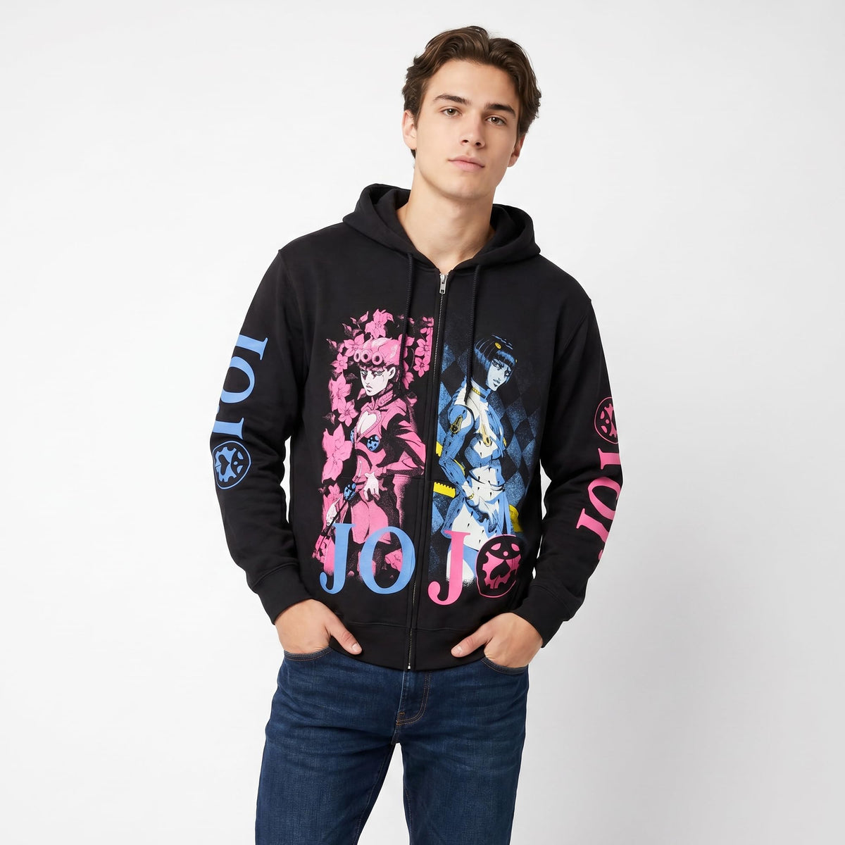JoJo's Bizarre Adventure Giorno & Bruno Split Zip Hoodie