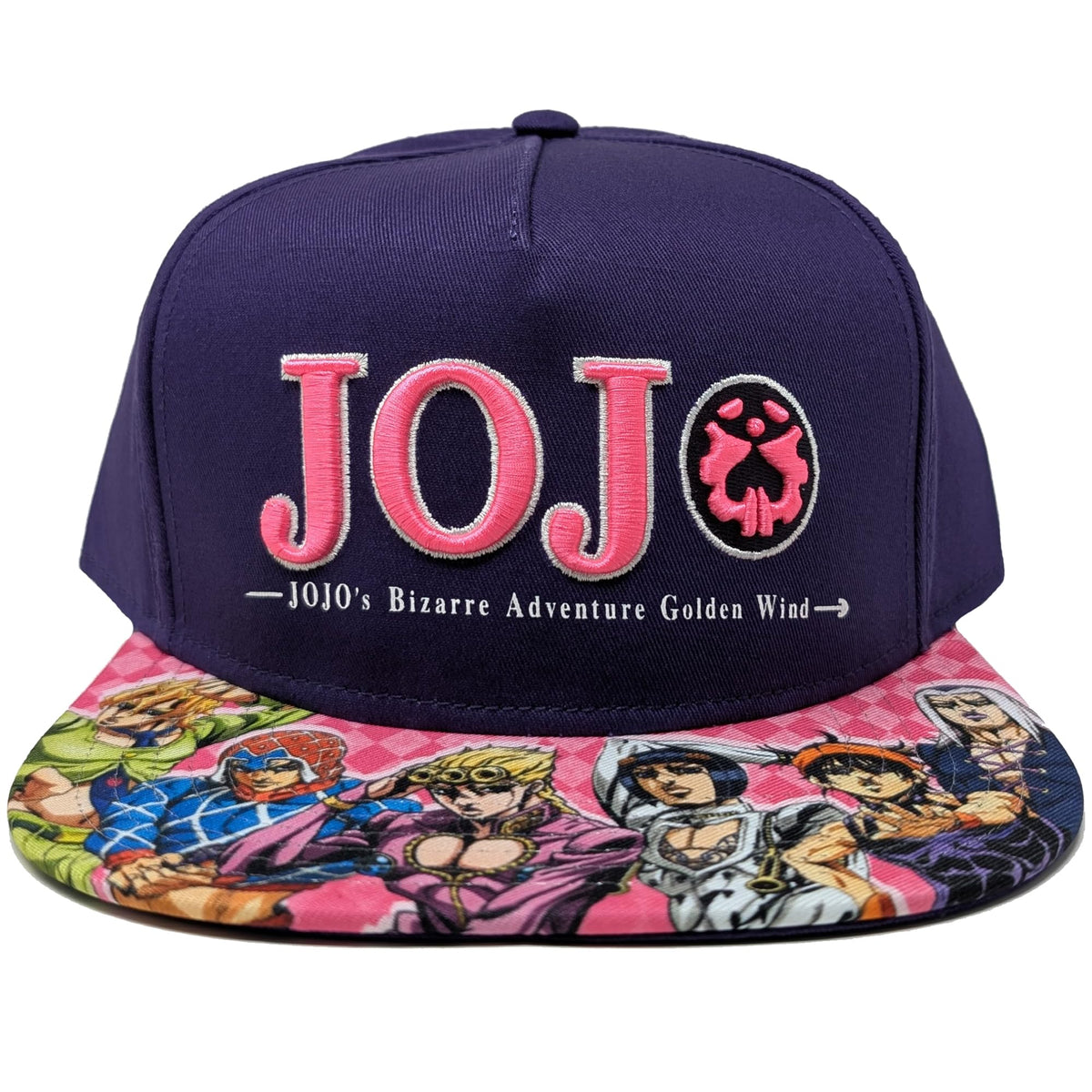 JoJo's Bizarre Adventure Embroidered Logo & Character Collage Snapback Hat