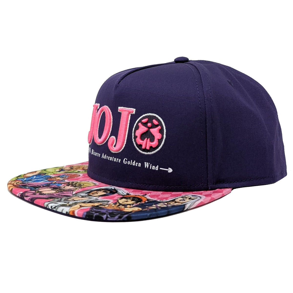 JoJo's Bizarre Adventure Embroidered Logo & Character Collage Snapback Hat