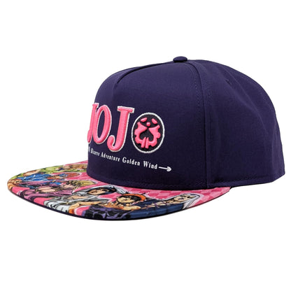 JoJo's Bizarre Adventure Embroidered Logo & Character Collage Snapback Hat