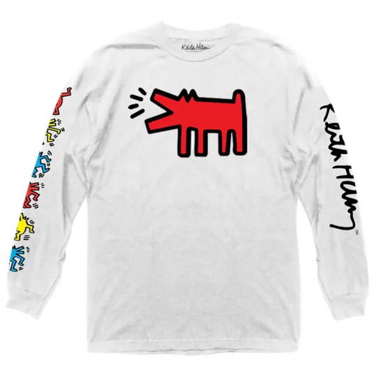 Keith Haring Barking Dogs & Signature Long Sleeve T-Shirt