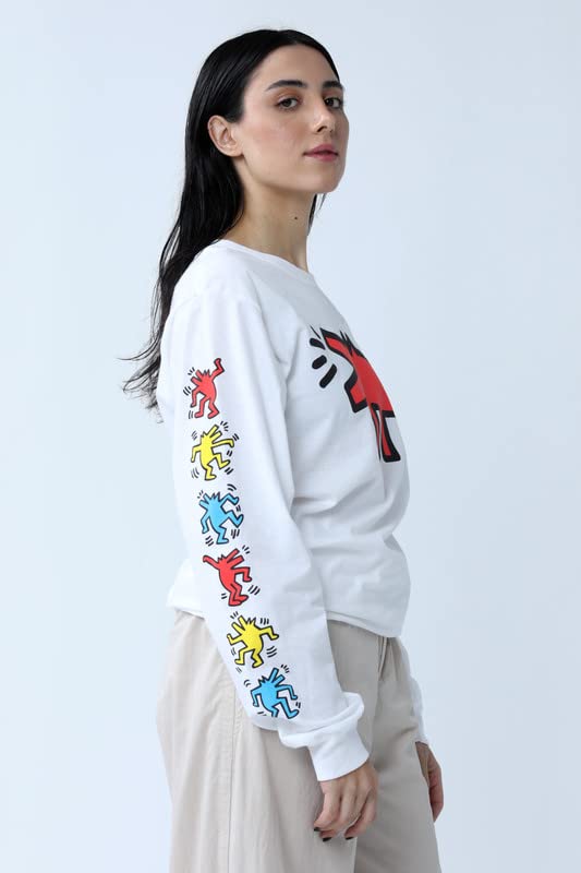 Keith Haring Barking Dogs & Signature Long Sleeve T-Shirt