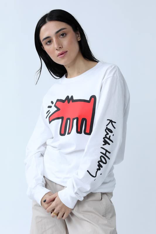 Keith Haring Barking Dogs & Signature Long Sleeve T-Shirt