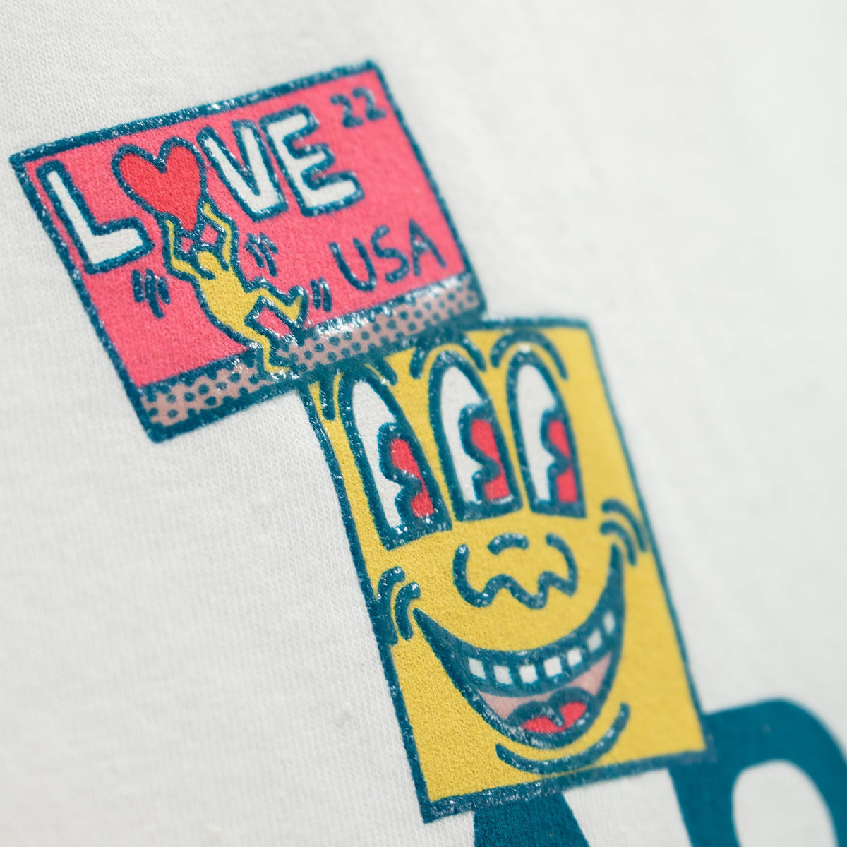Keith Haring Gloss Ink Stickers Juniors Fit Women's Tank Top