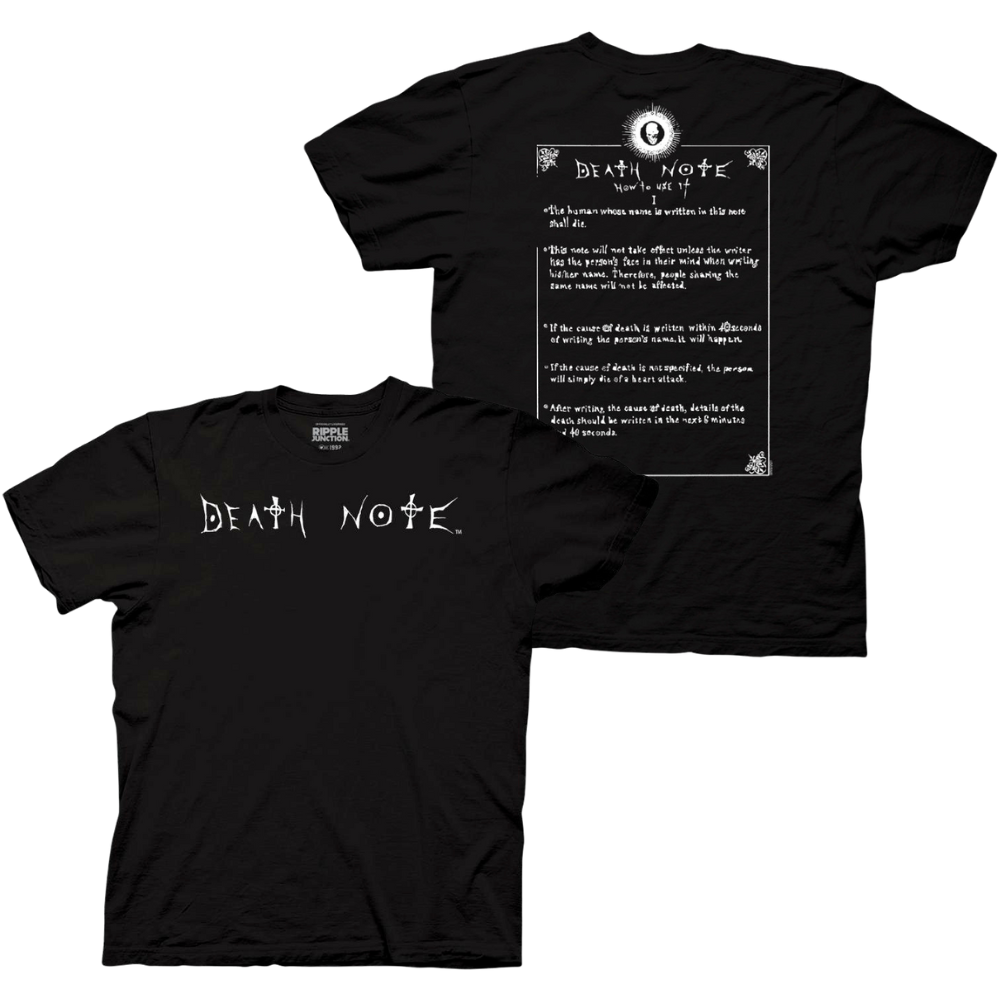 Death Note How To Use It With Patch T-Shirt