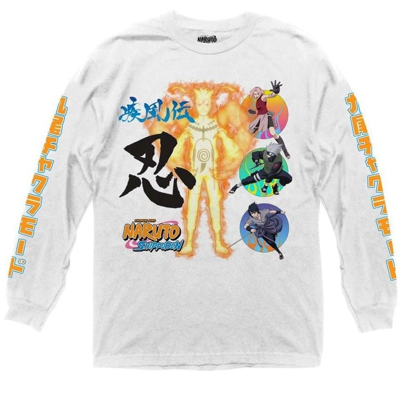 Naruto Shippuden Team 7 Icons Long Sleeve T-Shirt