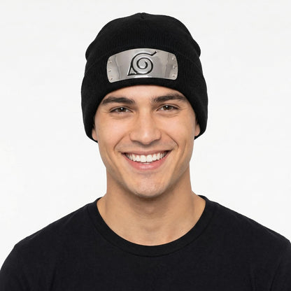 Naruto Shippuden Hidden Leaf Village Metal Plate Beanie