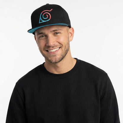 Naruto Shippuden Hidden Leaf Village & Kanji Snapback Hat