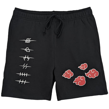 Naruto Shippuden Akatsuki Clouds & Anti-Village Symbols Lounge Shorts